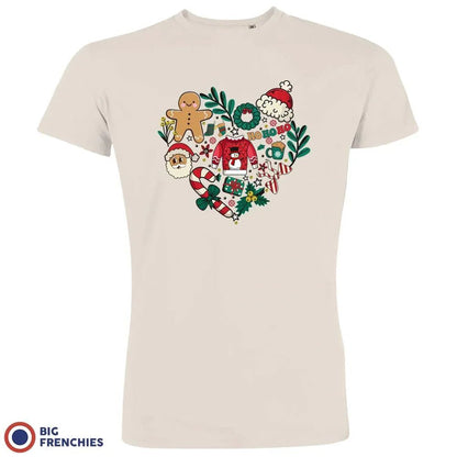 Christmas Heart Men's Organic Cotton Tee - Create Marketplace