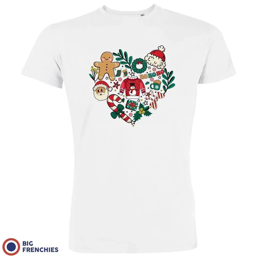 Christmas Heart Men's Organic Cotton Tee - Create Marketplace