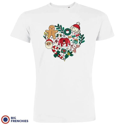 Christmas Heart Men's Organic Cotton Tee - Create Marketplace