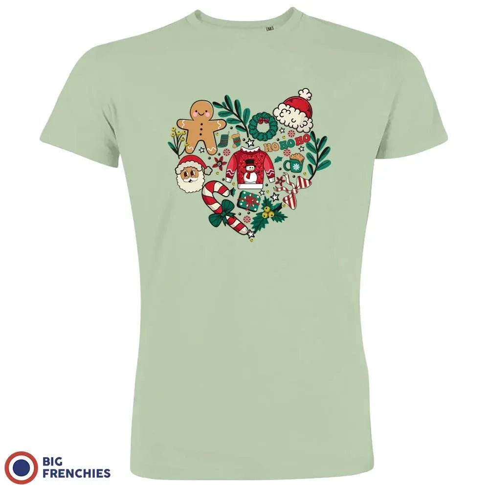 Christmas Heart Men's Organic Cotton Tee - Create Marketplace
