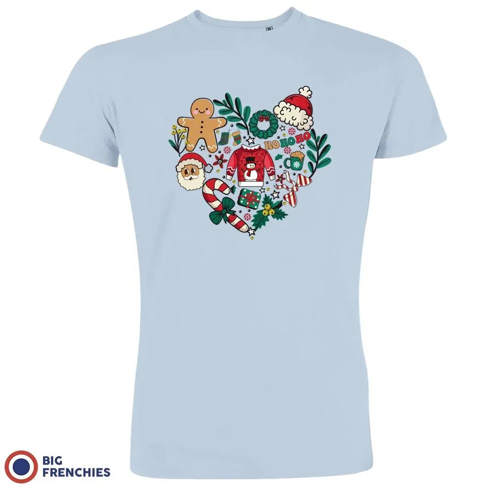 Christmas Heart Men's Organic Cotton Tee - Create Marketplace