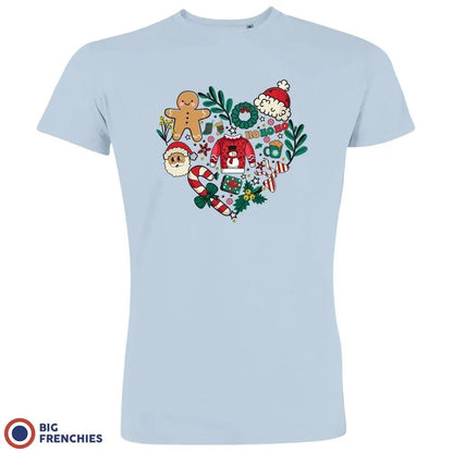 Christmas Heart Men's Organic Cotton Tee - Create Marketplace
