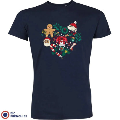 Christmas Heart Men's Organic Cotton Tee - Create Marketplace