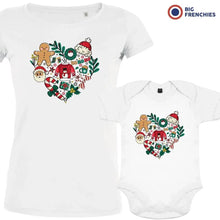 Christmas Heart Mom and Child Organic Cotton family Set (Set of 2) - Create Marketplace