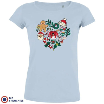 Christmas Heart Women's Organic Tee - Create Marketplace
