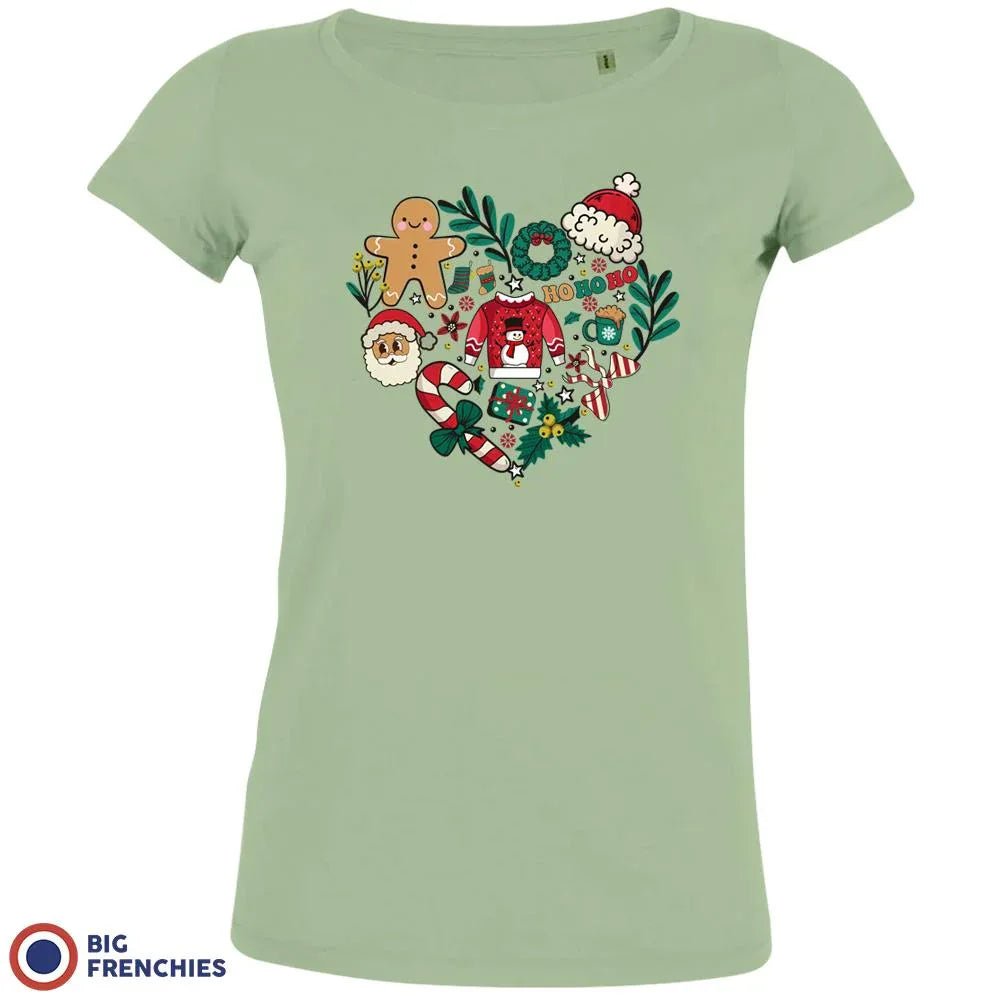 Christmas Heart Women's Organic Tee - Create Marketplace
