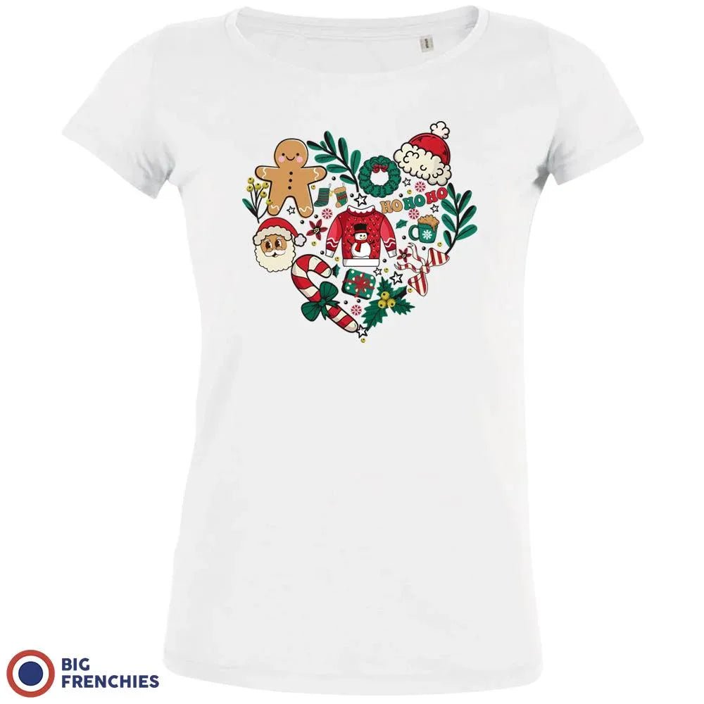 Christmas Heart Women's Organic Tee - Create Marketplace