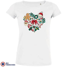Christmas Heart Women's Organic Tee - Create Marketplace