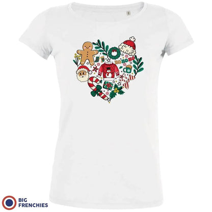 Christmas Heart Women's Organic Tee - Create Marketplace