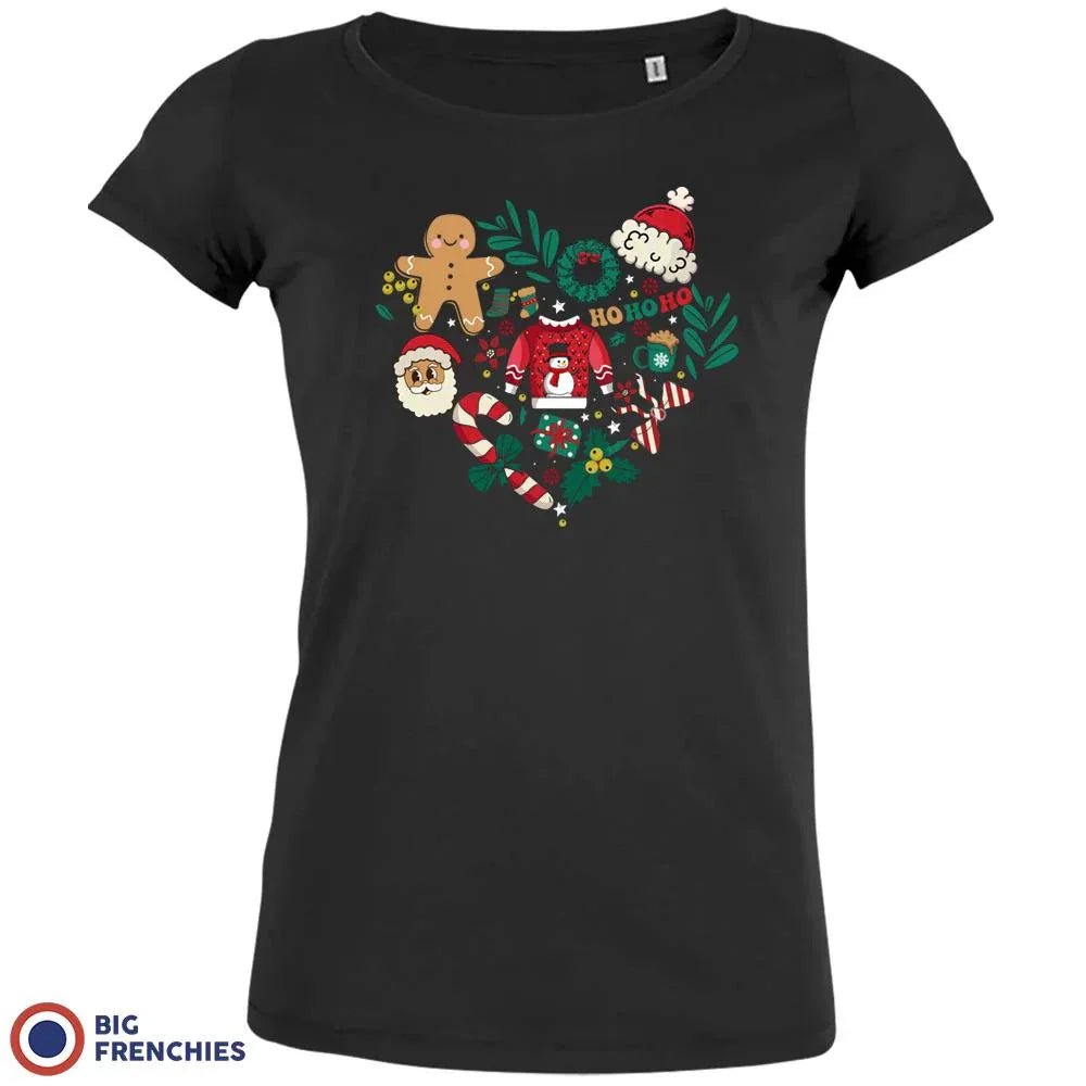 Christmas Heart Women's Organic Tee - Create Marketplace