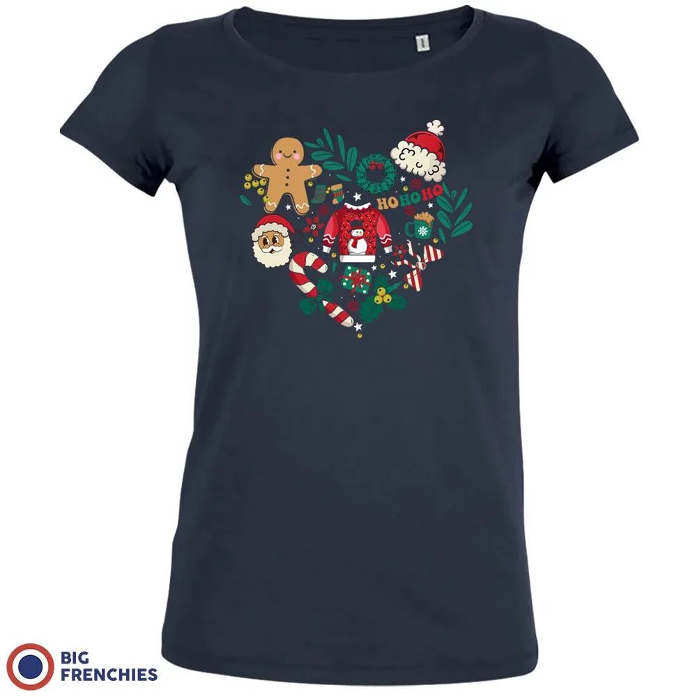 Christmas Heart Women's Organic Tee - Create Marketplace