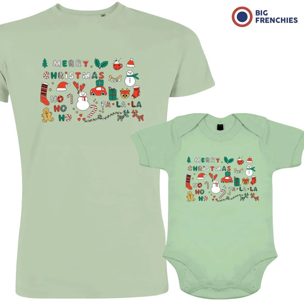 Christmas Ornaments Dad and Child Organic Cotton family Set (Set of 2) - Create Marketplace