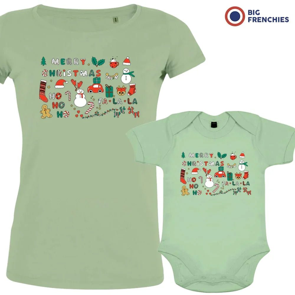 Christmas Ornaments Mom and Child Organic Cotton family Set (Set of 2) - Create Marketplace