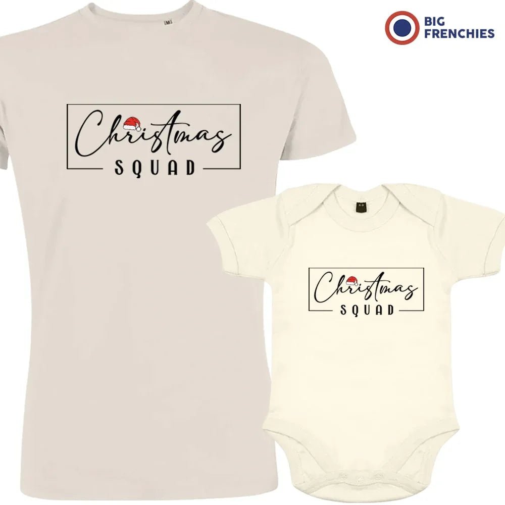Christmas Squad Dad and Child Organic Cotton family Set (Set of 2) - Create Marketplace