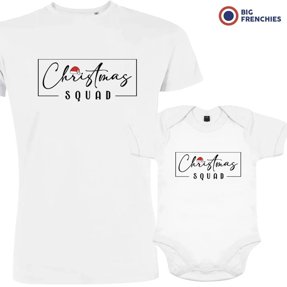 Christmas Squad Dad and Child Organic Cotton family Set (Set of 2) - Create Marketplace
