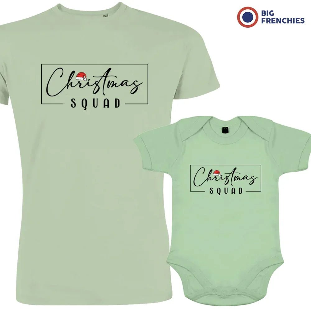 Christmas Squad Dad and Child Organic Cotton family Set (Set of 2) - Create Marketplace