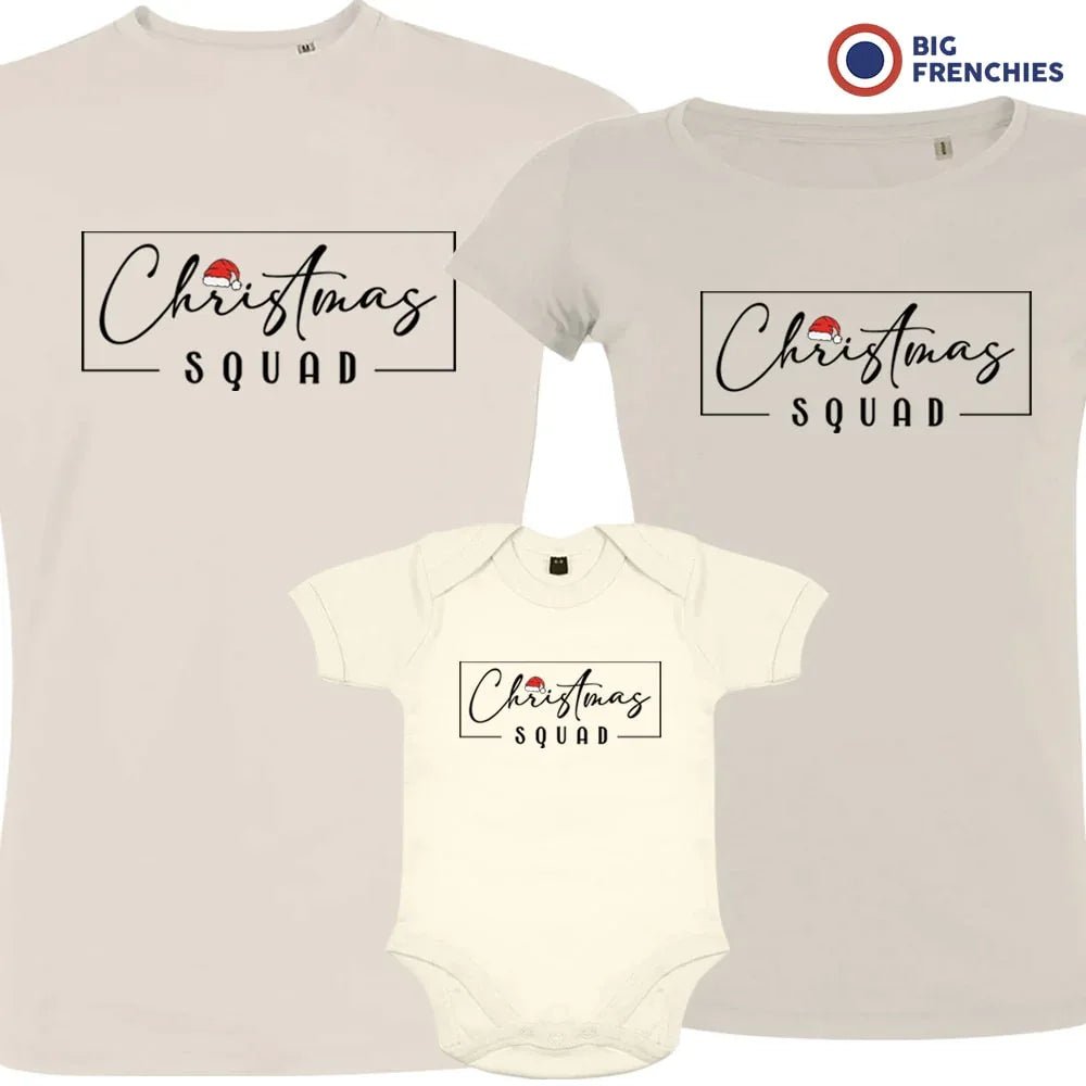 Christmas Squad Matching Family Organic Tees (Set of 3) - Create Marketplace