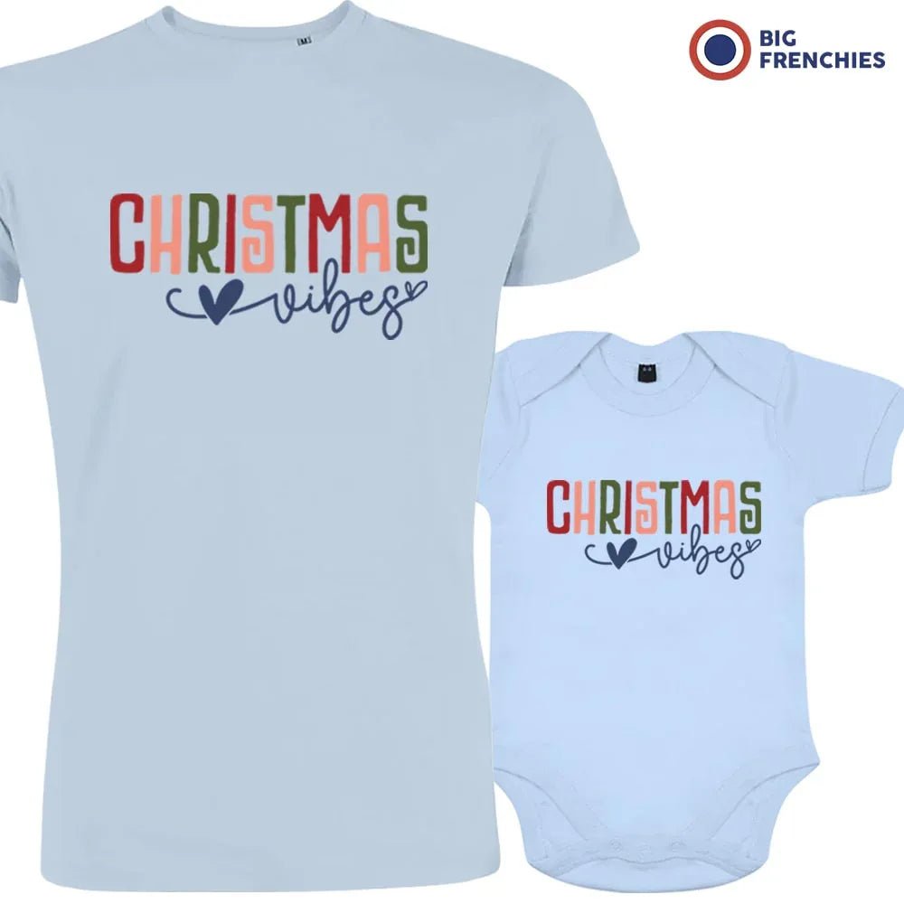 Christmas Vibes Dad and Child Organic Cotton family Set (Set of 2) - Create Marketplace