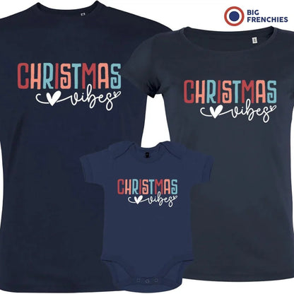 Christmas Vibes Matching Family Organic Tees (Set of 3) - Create Marketplace