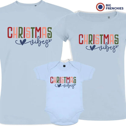Christmas Vibes Matching Family Organic Tees (Set of 3) - Create Marketplace