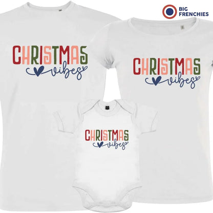 Christmas Vibes Matching Family Organic Tees (Set of 3) - Create Marketplace