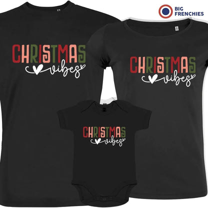 Christmas Vibes Matching Family Organic Tees (Set of 3) - Create Marketplace