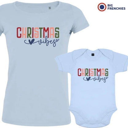 Christmas Vibes Mom and Child Organic Cotton family Set (Set of 2) - Create Marketplace