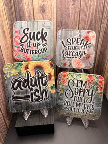 Coaster (Leather) - Sarcasm - Create Marketplace