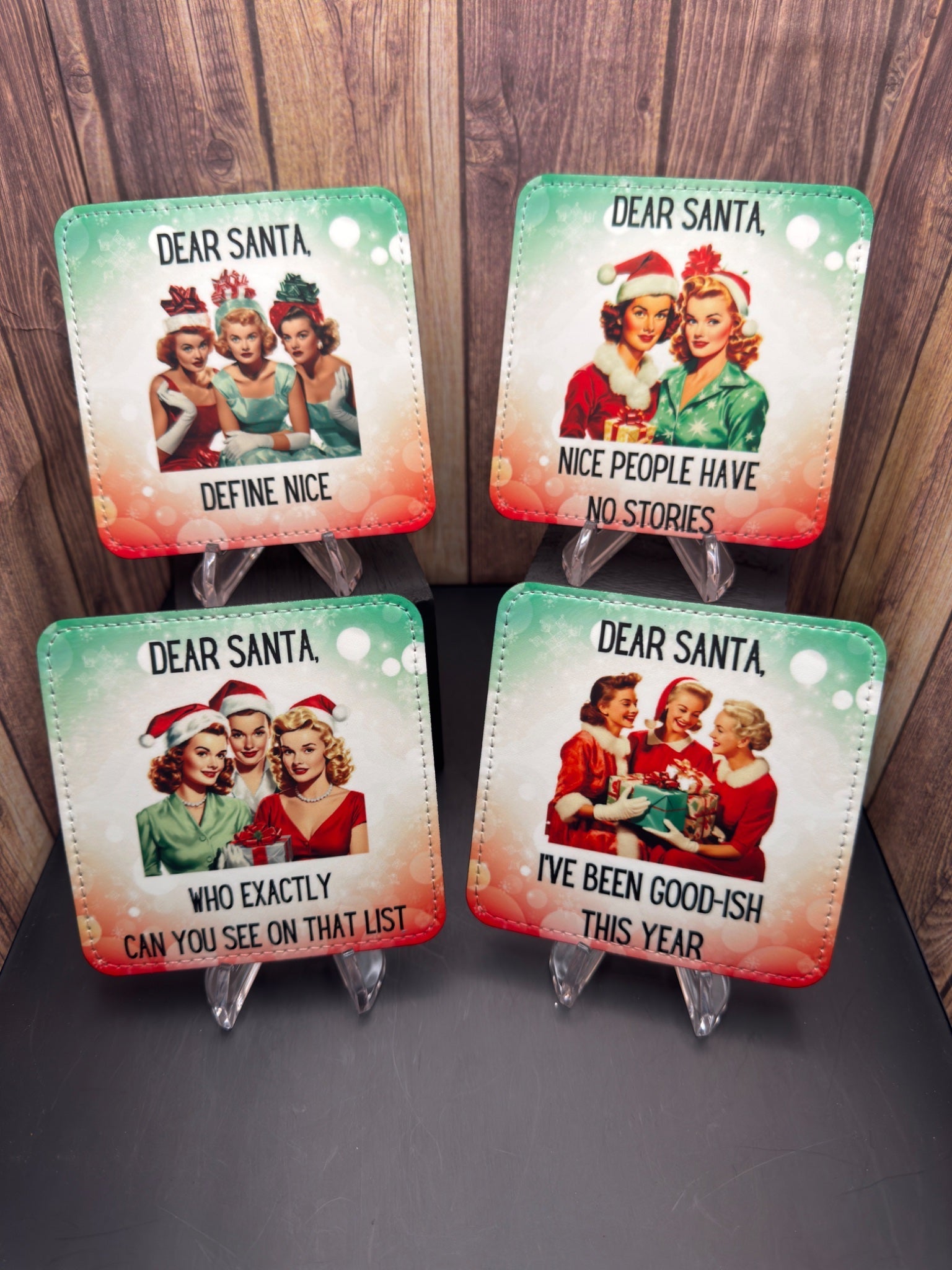 Coaster(Leather) - Xmas Dear Santa - Create Marketplace