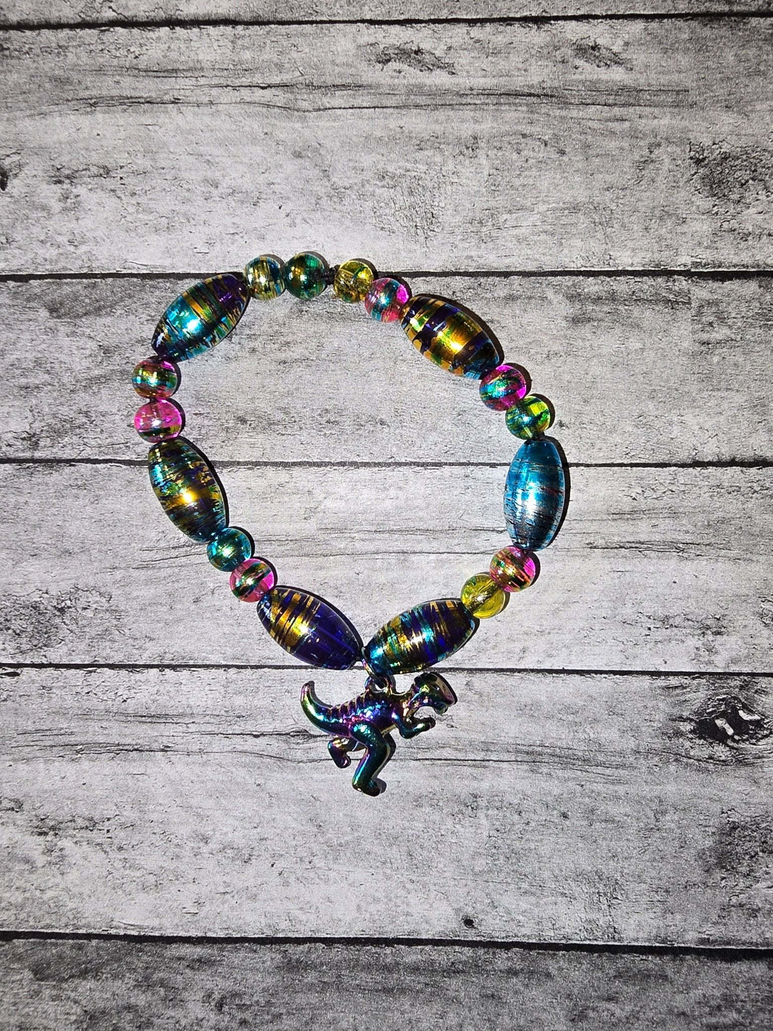 Colorful Dino Bracelet - made by kid Sam - Create Marketplace