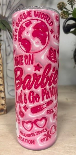 Come on Barbie stainless steel tumbler - Create Marketplace
