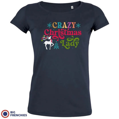 Crazy Christmas Lady Women's Organic Cotton Tee - Create Marketplace