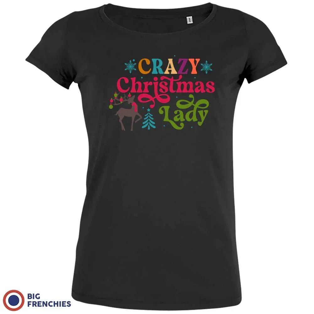 Crazy Christmas Lady Women's Organic Cotton Tee - Create Marketplace