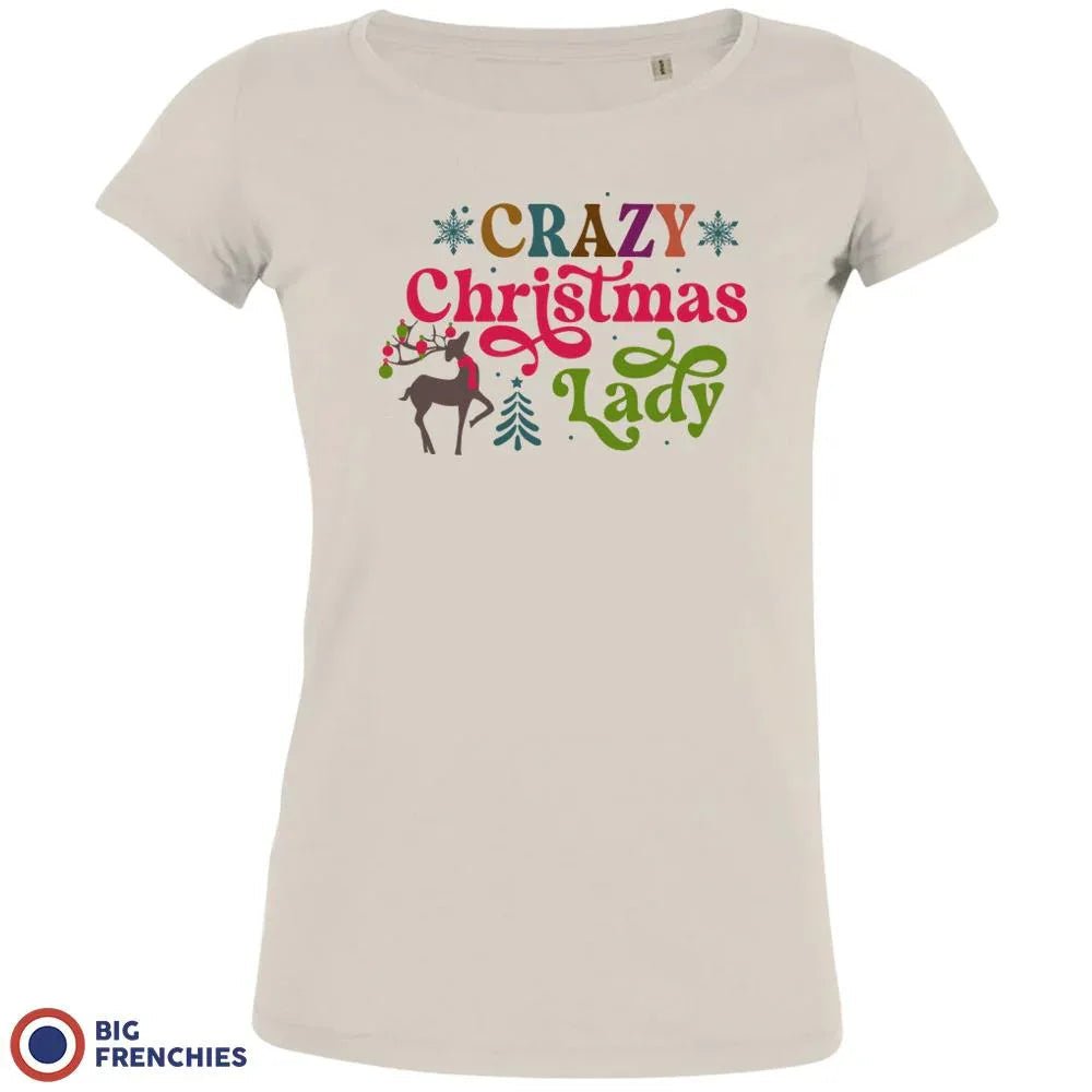 Crazy Christmas Lady Women's Organic Cotton Tee - Create Marketplace