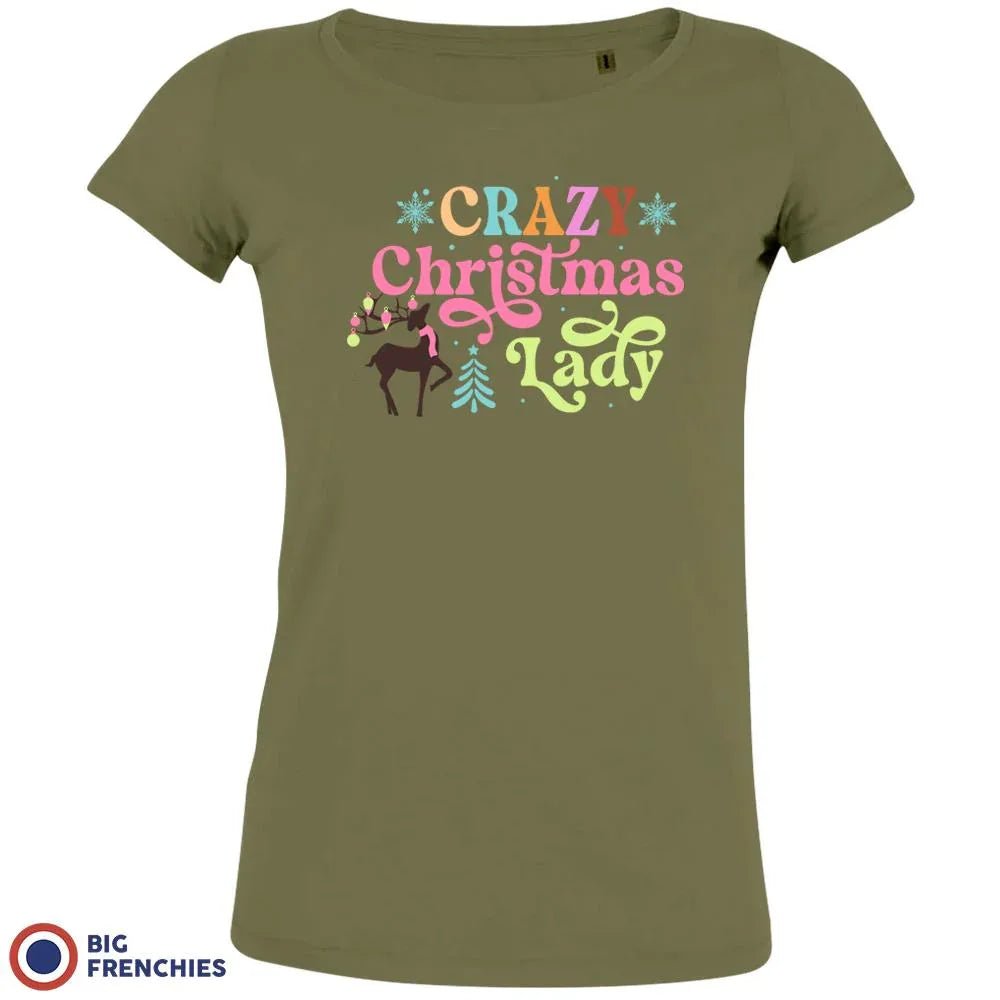 Crazy Christmas Lady Women's Organic Cotton Tee - Create Marketplace