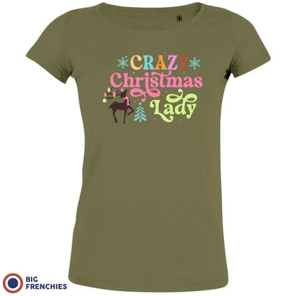 Crazy Christmas Lady Women's Organic Cotton Tee - Create Marketplace