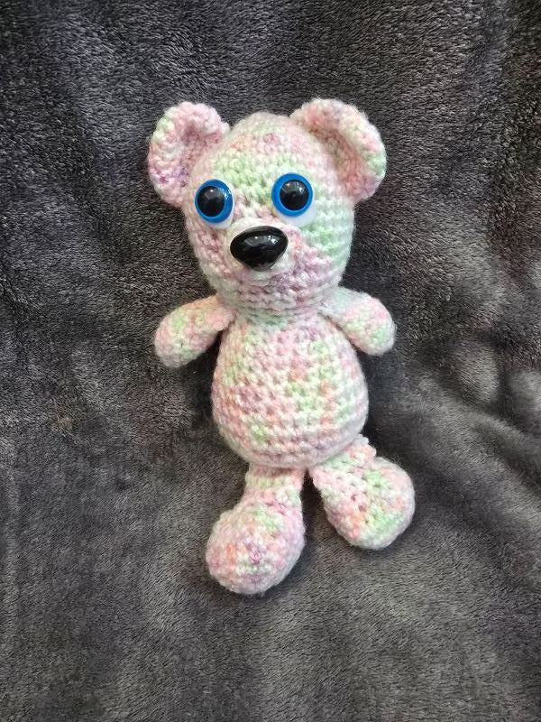 Crochet bear *Pink/Green* - Create Marketplace