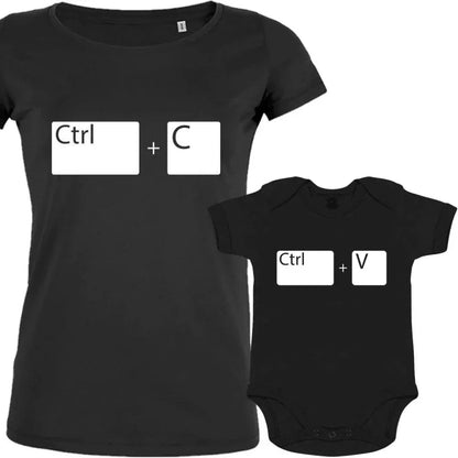 Ctrl + C and Ctrl + V Organic Cotton Matching Family Set (Set of 2) - Create Marketplace