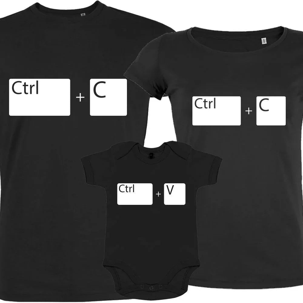 Ctrl+C Ctrl+V Matching Family Organic Tees (Set of 3) - Create Marketplace