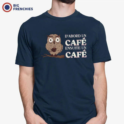D'abord Un Café Ensuite Un Café Men's Organic Cotton Tee - Create Marketplace