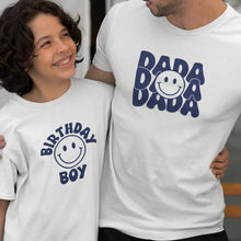 Dada and Birthday Boy Smiley Dad and Child Organic Cotton T-Shirts family Set (Set of 2) - Create Marketplace