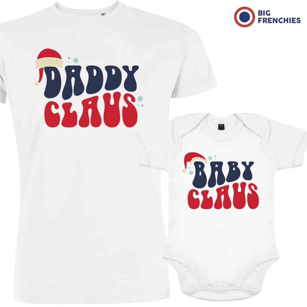 Daddy Baby Claus Christmas Dad and Child Organic Cotton family Set (Set of 2) - Create Marketplace