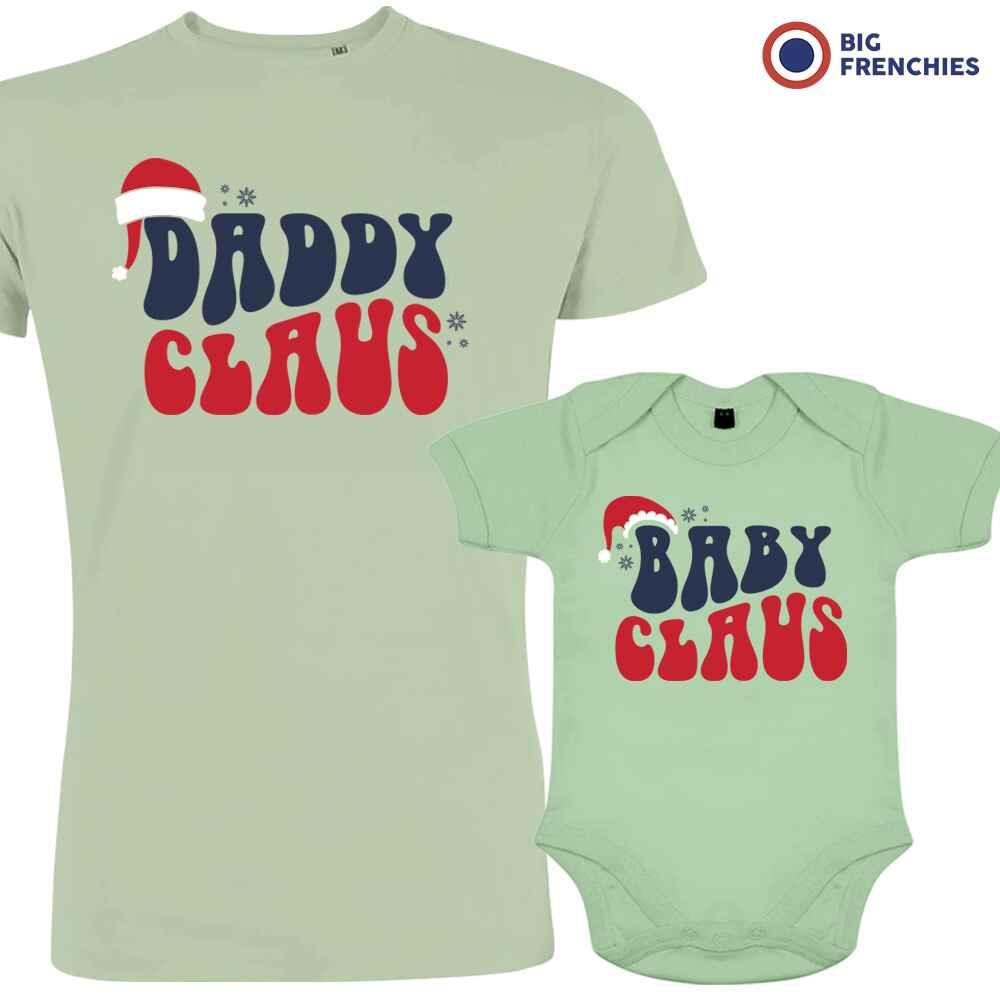 Daddy Baby Claus Christmas Dad and Child Organic Cotton family Set (Set of 2) - Create Marketplace