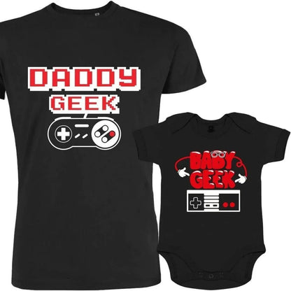 Daddy Geek and Baby Geek Dad and Child Matching Outfit - Create Marketplace
