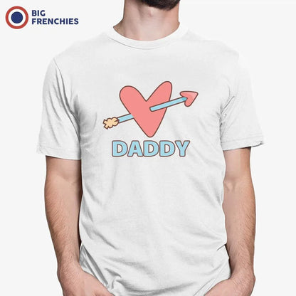 Daddy Heart Arrow Men's Organic Cotton Tee - Create Marketplace