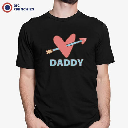 Daddy Heart Arrow Men's Organic Cotton Tee - Create Marketplace