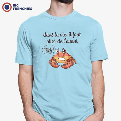 Dans La Vie Il Faut Aller De L'avant Men's Organic Cotton Tee - Create Marketplace