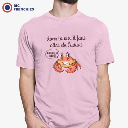 Dans La Vie Il Faut Aller De L'avant Men's Organic Cotton Tee - Create Marketplace