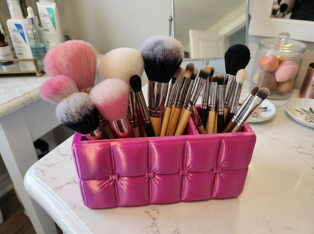 Organisateur de maquillage à nœud matelassé imprimé en 3D