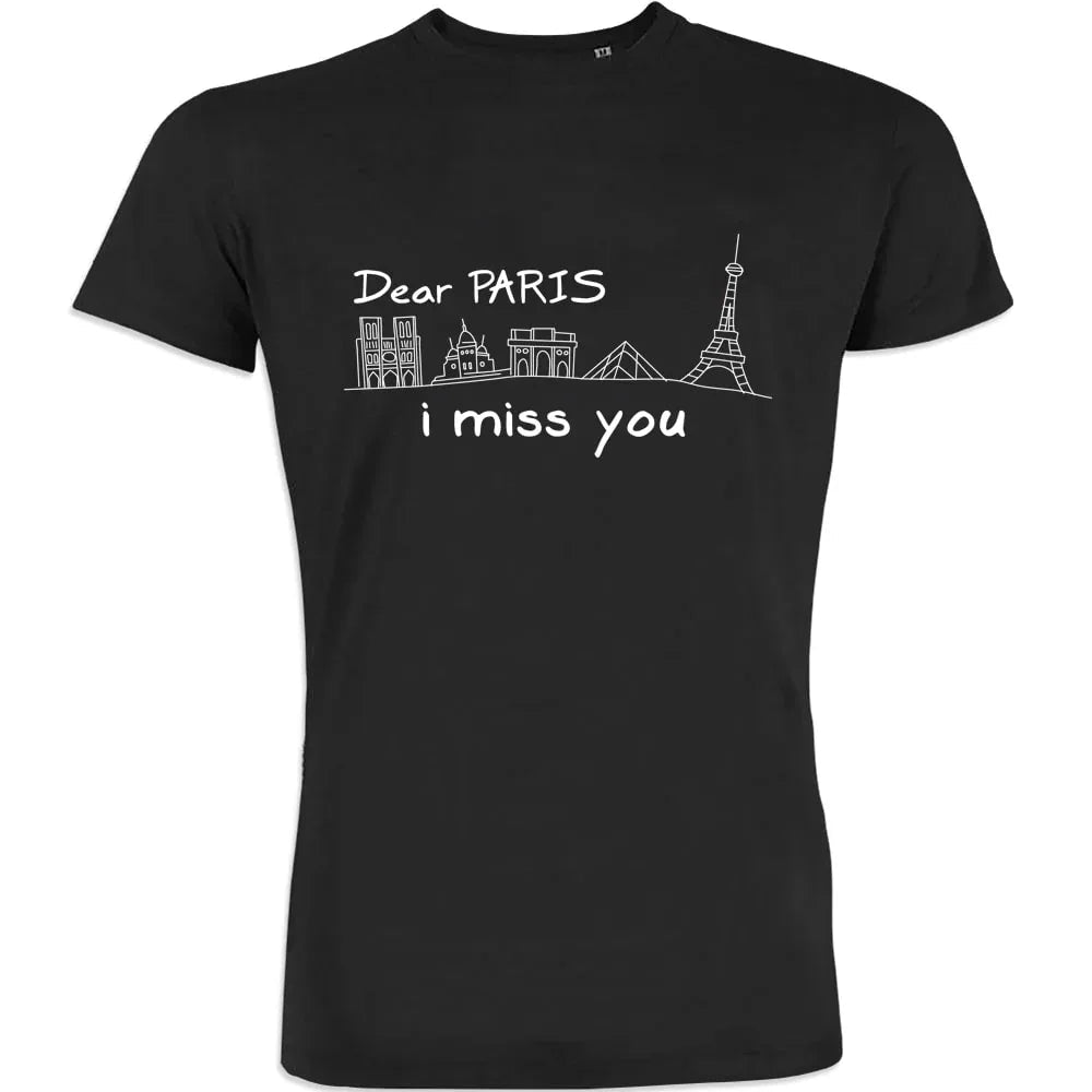 Dear Paris I Miss You Men's Organic Cotton Tee - Create Marketplace